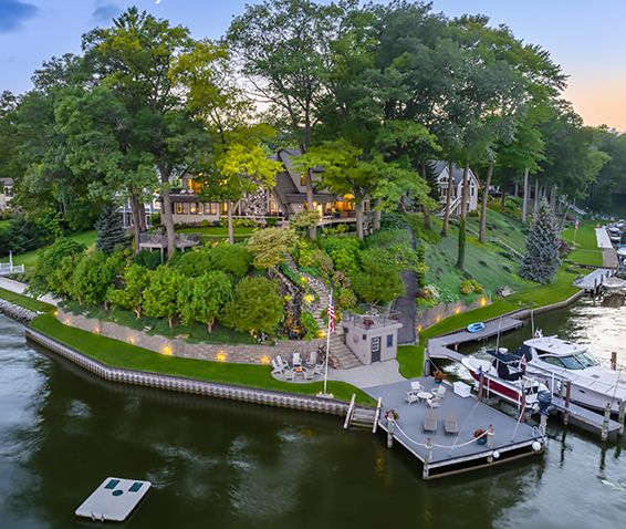 Beautiful waterfront home on Spring Lake, Michigan